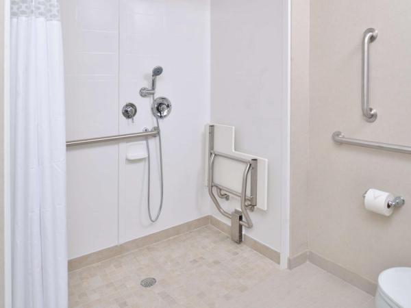 Hampton Inn & Suites Orlando/Downtown South - Medical Center : photo 4 de la chambre chambre lit king-size avec douche accessible en fauteuil roulant - adaptée aux personnes à mobilité réduite/malentendantes