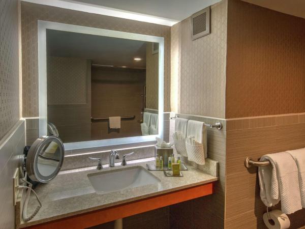 DoubleTree by Hilton Memphis : photo 4 de la chambre chambre lit king-size avec douche accessible en fauteuil roulant - adaptée aux personnes à mobilité réduite