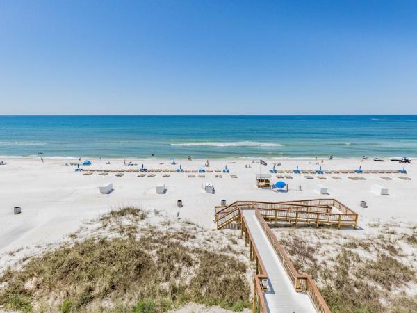 Hampton Inn & Suites Panama City Beach-Beachfront : photo 1 de la chambre chambre avec 2 lits queen-size et balcon - vue sur golfe - non-fumeurs