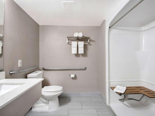 Motel 6-San Antonio, TX - South : photo 5 de la chambre chambre lit king-size avec douche à l'italienne - accessible aux personnes à mobilité réduite - non-fumeurs