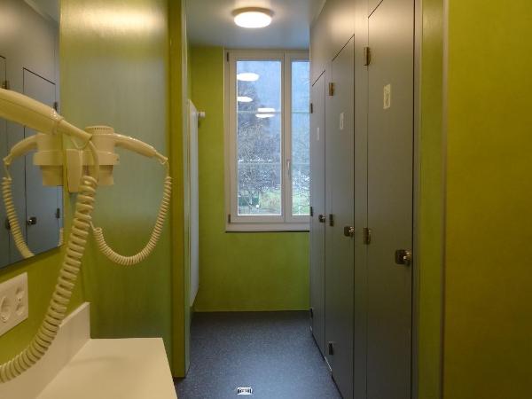 Chalet Hostel @ Backpackers Villa Interlaken : photo 1 de la chambre lit simple dans dortoir mixte de 7 lits avec salle de bains commune 