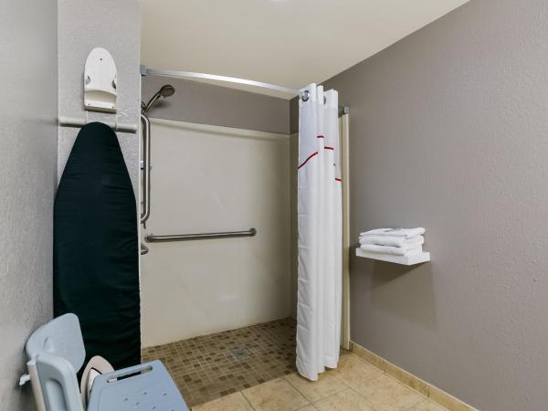 Red Roof Inn Baltimore : photo 4 de la chambre chambre lit king-size supérieure avec douche accessible en fauteuil roulant - adaptée aux personnes à mobilité réduite - non-fumeur