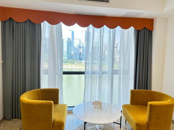 Chongqing Ouranjian Lake View Guesthouse : photo 3 de la chambre chambre lits jumeaux avec vue