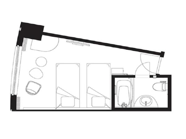 Sapporo Prince Hotel : photo 3 de la chambre chambre lits jumeaux standard - non-fumeurs