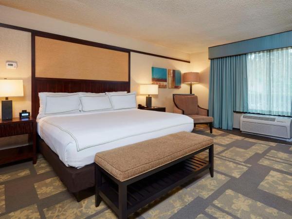 DoubleTree by Hilton Hotel Orlando at SeaWorld : photo 4 de la chambre suite lit king-size avec canapé-lit - vue sur complexe hôtelier 