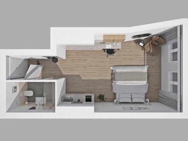 Home and CoLiving Bonn I Aparthotel : photo 8 de la chambre chambre double deluxe