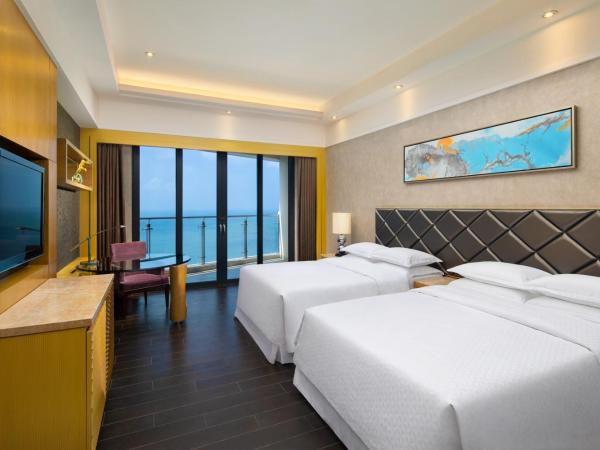 Four Points by Sheraton Hainan, Sanya : photo 4 de la chambre premium ocean view room, guest room, 2 doubles, ocean view, high floor, balcony