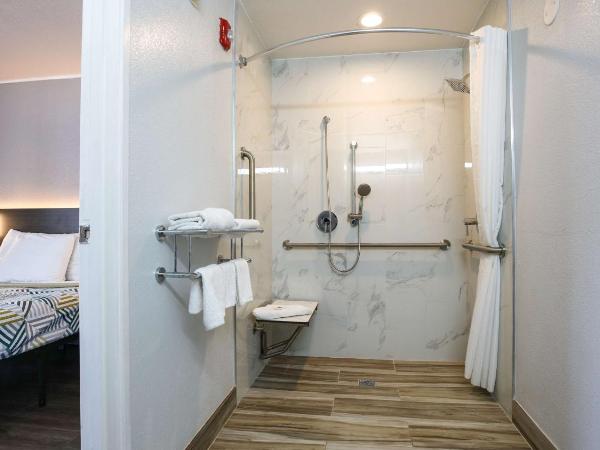 Motel 6-Sacramento, CA - North : photo 2 de la chambre chambre lit queen-size pour personnes à mobilité réduite avec douche accessible en fauteuil roulant