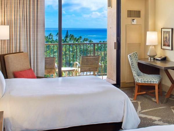 Hilton Hawaiian Village Waikiki Beach Resort : photo 2 de la chambre diamond head tower double room with two double beds and ocean view
