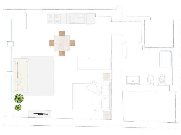 Adriano Residence : photo 9 de la chambre studio avec canapé-lit