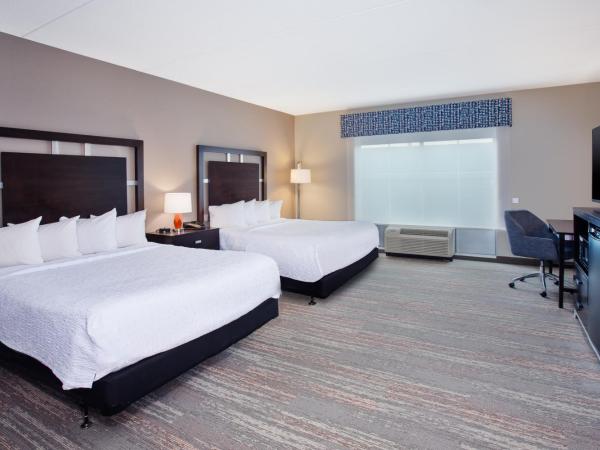 Hampton Inn & Suites Columbia/Southeast-Fort Jackson : photo 6 de la chambre chambre avec 2 lits queen-size et douche accessible en fauteuil roulant - adaptée aux personnes à mobilité réduite/malentendantes - non-fumeurs