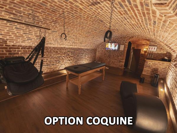 L'eSPAce détente : photo 8 de la chambre suite lit king-size avec baignoire spa