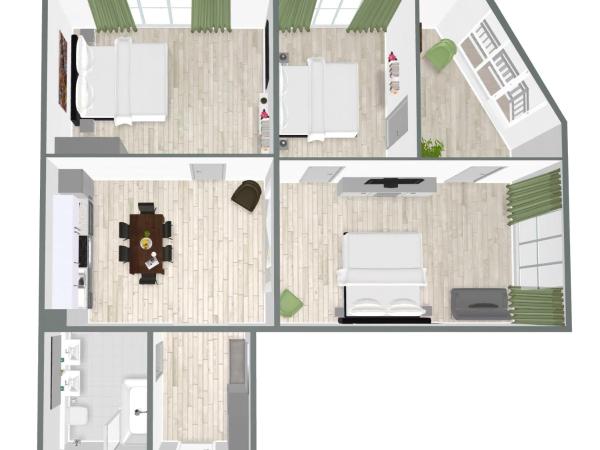 Apartments Rosenthal Residence : photo 5 de la chambre appartement 3 chambres avec balcon