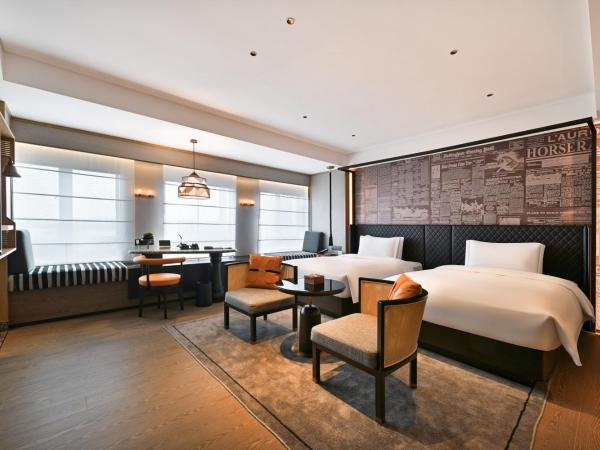 广州萝岗科学城骑士物语酒店Arthur Hotel Luogang Guangzhou-Free Shuttle Bus For Canton Fair : photo 2 de la chambre chambre lits jumeaux deluxe