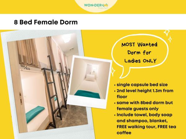 Wonderloft Hostel Kota Tua : photo 1 de la chambre lit dans dortoir pour femmes de 8 lits