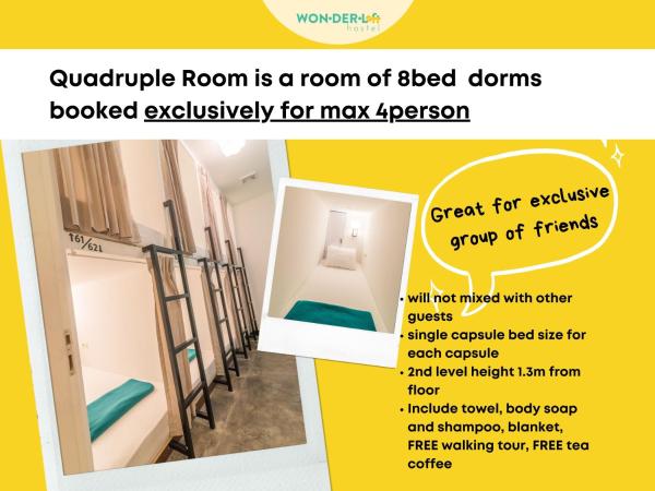 Wonderloft Hostel Kota Tua : photo 1 de la chambre chambre quadruple avec salle de bains commune