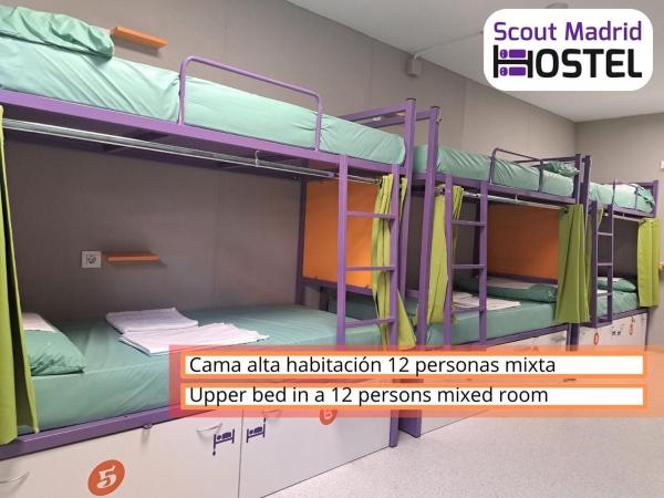 Scout Madrid Hostel : photo 1 de la chambre lit dans un dortoir mixte de 12 lits avec salle de bains commune