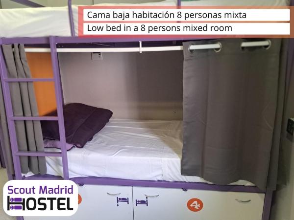 Scout Madrid Hostel : photo 1 de la chambre lit dans dortoir mixte de 8 lits