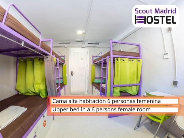 Scout Madrid Hostel : photo 1 de la chambre lit dans dortoir femmes de 6 lits avec salle de bains commune