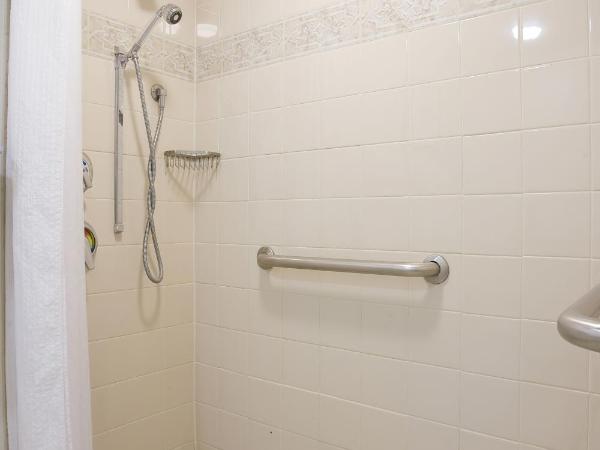 Hilton New Orleans Riverside : photo 3 de la chambre chambre lit king-size avec douche accessible en fauteuil roulant - adaptée aux personnes à mobilité réduite et aux malentendants