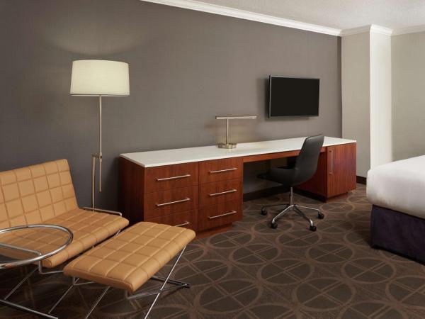 Hilton Toronto Airport Hotel & Suites : photo 4 de la chambre chambre lit king-size accessible aux personnes à mobilité réduite avec douche accessible en fauteuil roulant