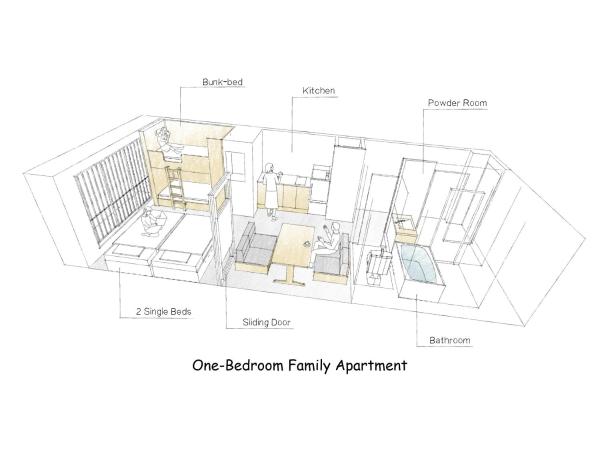 MIMARU Kyoto Shinmachi Sanjo : photo 4 de la chambre appartement familial 1 chambre