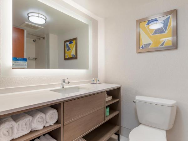 Comfort Suites Columbia Northeast - Fort Jackson : photo 4 de la chambre suite lit king-size avec douche accessible en fauteuil roulant - accessible aux personnes à mobilité réduite - non-fumeurs