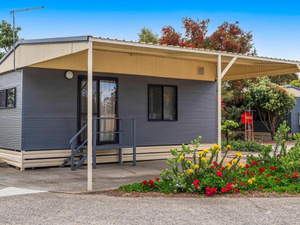 Banksia Tourist Park : photo 1 de la chambre lux cabin - pet friendly (sleeps 2)
