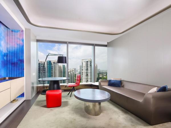 W Suzhou - Jinji Lake : photo 2 de la chambre suite d'angle cool 1 chambre lit king-size - vue sur lac jinji