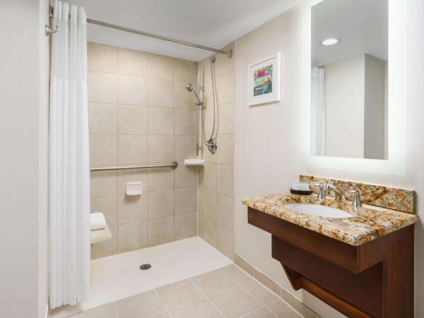 Hampton Inn Manhattan-35th St Empire State Bldg : photo 4 de la chambre chambre lit king-size avec douche accessible en fauteuil roulant - adaptée aux personnes à mobilité réduite/non-fumeurs