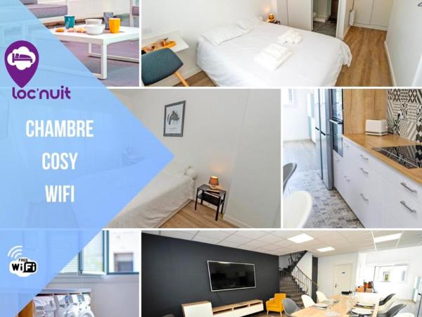 Loc'Nuit - Chambres Tout Confort - Hyper Centre AGEN : photo 1 de la chambre chambre double avec salle de bains privative