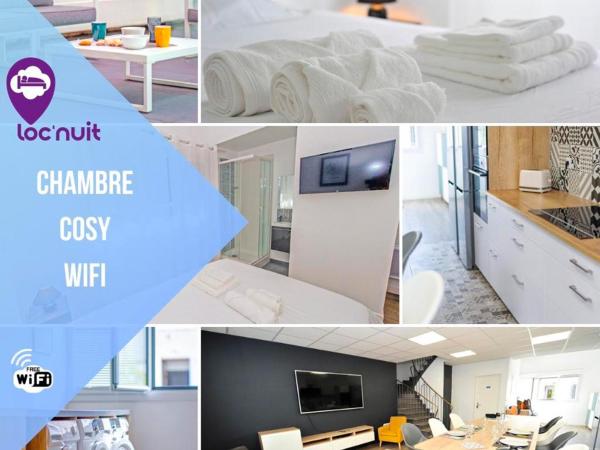 Loc'Nuit - Chambres Tout Confort - Hyper Centre AGEN : photo 1 de la chambre chambre double avec salle de bains privative