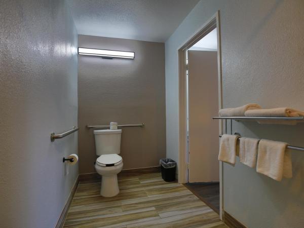 Motel 6-Sacramento, CA - North : photo 1 de la chambre chambre lit queen-size pour personnes à mobilité réduite avec douche accessible en fauteuil roulant