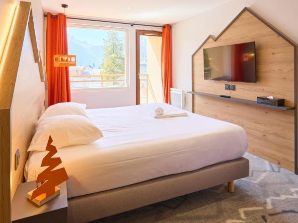 Hotel Base Camp Lodge - Les 2 Alpes : photo 3 de la chambre chambre double - vue sur montagne