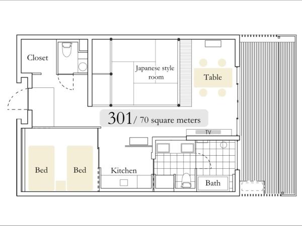 Aoi Hotel Kyoto : photo 9 de la chambre chambre de luxe avec tatami - 301