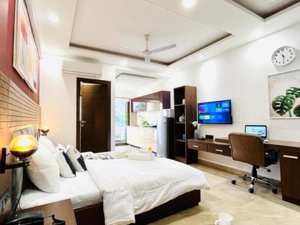 BluO Studio3 DLF Cybercity - Balcony, Gym TT, Lift : photo 3 de la chambre studio avec balcon 