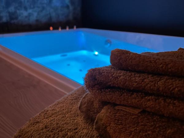 Mas Escala Suites & Spa : photo 3 de la chambre chambre lit queen-size avec baignoire spa