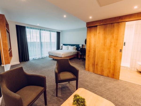 Hilton Garden Inn Manchester Emirates Old Trafford : photo 6 de la chambre chambre familiale lit king-size - vue sur stade