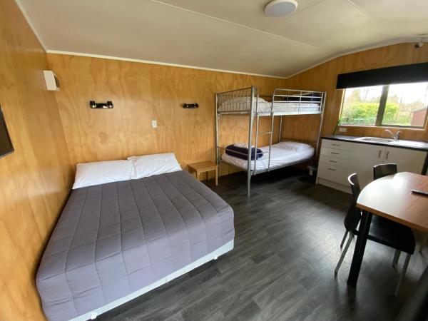 Rotorua Thermal Holiday Park : photo 2 de la chambre chalet avec cuisine