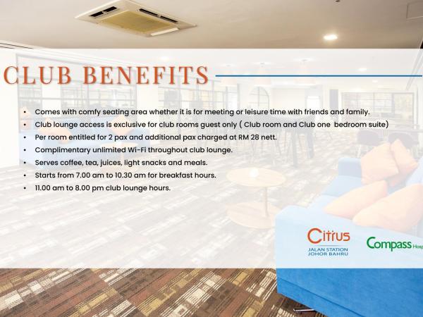 Citrus Hotel Johor Bahru by Compass Hospitality : photo 1 de la chambre chambre double ou lits jumeaux club