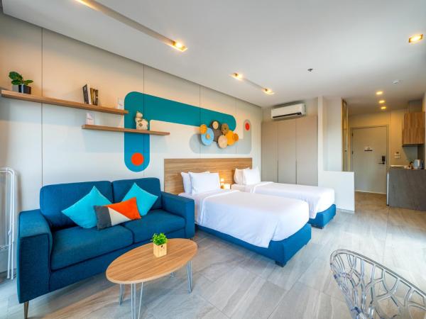 HOMA Phuket Town : photo 3 de la chambre studio lits jumeaux + espace de coworking gratuit