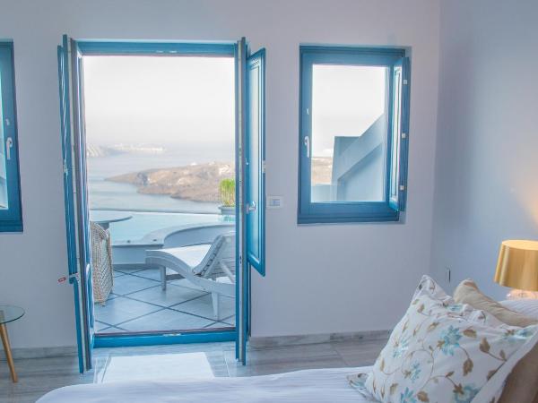 Anteliz Suites : photo 6 de la chambre suite avec piscine à débordement privée - vue sur caldeira