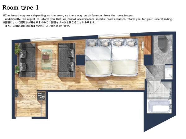 Sakura Cross Hotel Shinjuku East : photo 2 de la chambre chambre lits jumeaux avec baignoire