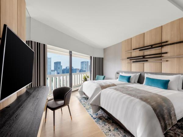 PARKROYAL COLLECTION Marina Bay, Singapore : photo 3 de la chambre hébergement lits jumeaux ou lit king-size deluxe urbain