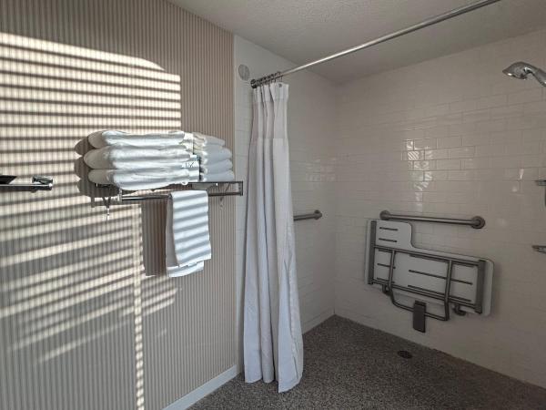 Fort Pontchartrain Detroit, a Wyndham Hotel : photo 3 de la chambre chambre lit king-size avec douche accessible en fauteuil roulant - adaptée aux personnes malentendantes/à mobilité réduite - non-fumeurs