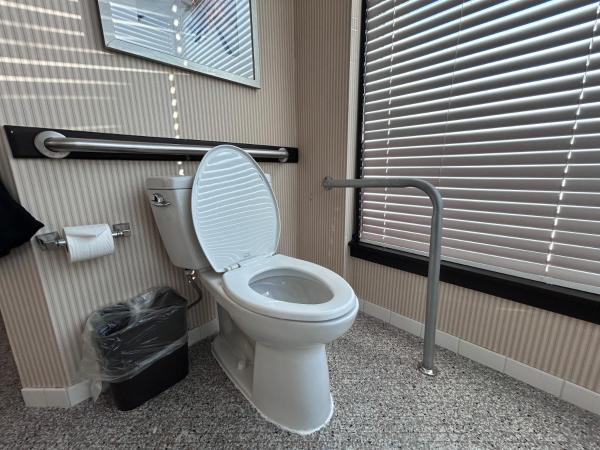 Fort Pontchartrain Detroit, a Wyndham Hotel : photo 5 de la chambre chambre lit king-size avec douche accessible en fauteuil roulant - adaptée aux personnes malentendantes/à mobilité réduite - non-fumeurs