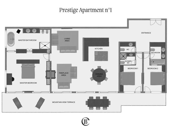LeCrans : photo 7 de la chambre appartement luxe