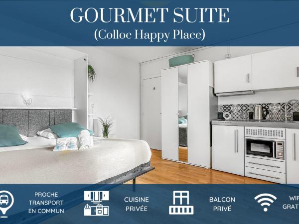 COLOC HAPPY PLACE - Belle colocation de 3 chambres - Wifi gratuit : photo 1 de la chambre chambre double avec balcon