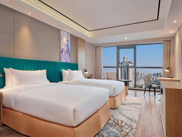 Hilton Garden Inn Wuhan Hankou : photo 3 de la chambre chambre lits jumeaux - vue sur ville