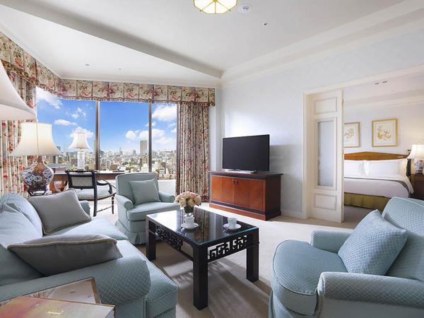 Hotel Chinzanso Tokyo : photo 2 de la chambre suite junior lit king-size avec accès au spa - vue sur ville